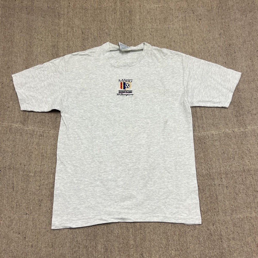 Vintage Mid America Soccer Classic Shirt Mens Medium Gray 1990s Adidas